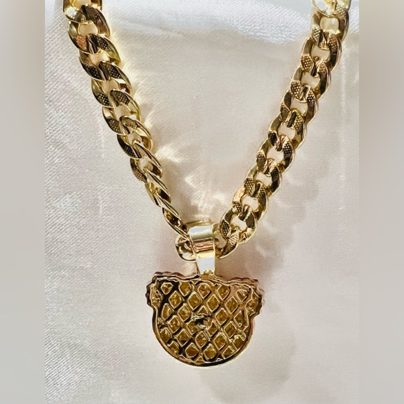 Iced Out Gold Chain Pendant for Necklace Colorful Diamond Simulant Stones:Clown - Picture 5 of 5